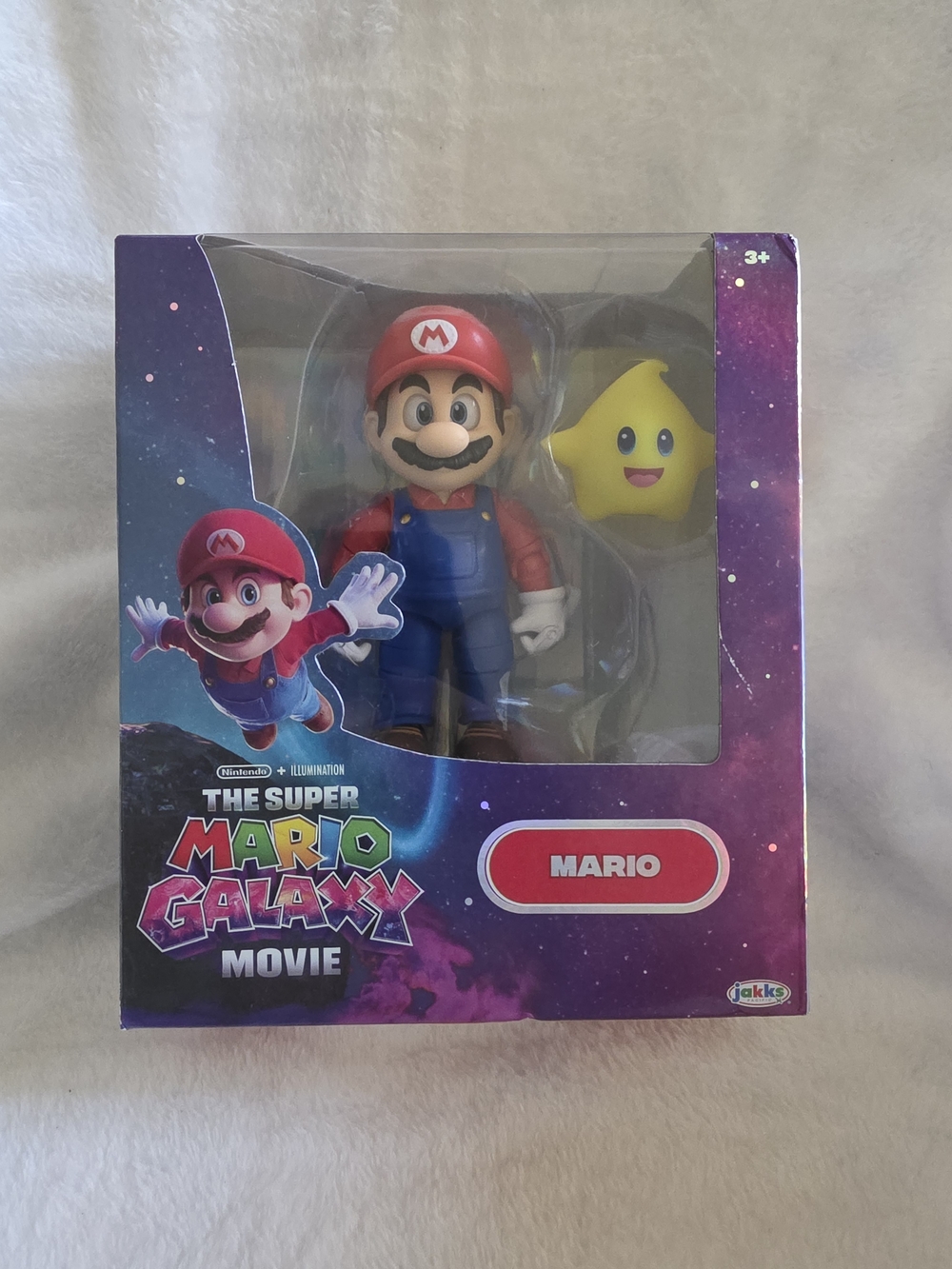 Jakks Pacific Super Mario Galaxy Movie 5" Mario Action Figure Glow Luma NIB Seal
